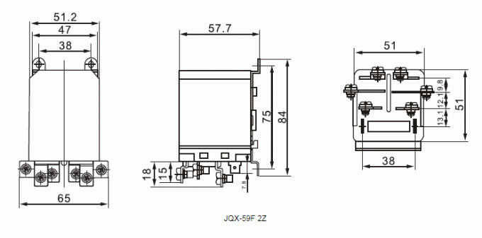 High Power Relay 80A JQX-59F General Purpose Relay 5 Pin 1