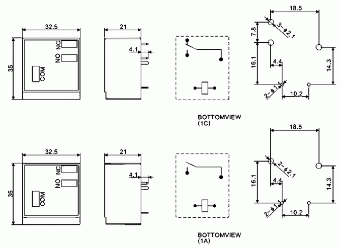 Coil Control Electrical 35A/45A Automotive Power Relay 250VAC 12VDC JQX-F(T97) 0