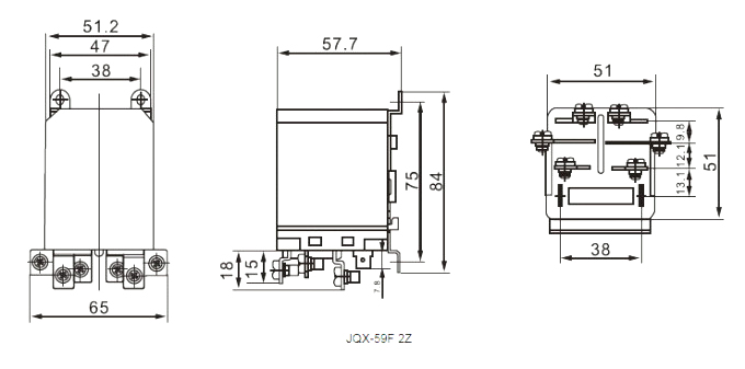 JQX-59F 100A 250VAC 28VDC Coil Automotive Power Relay 1