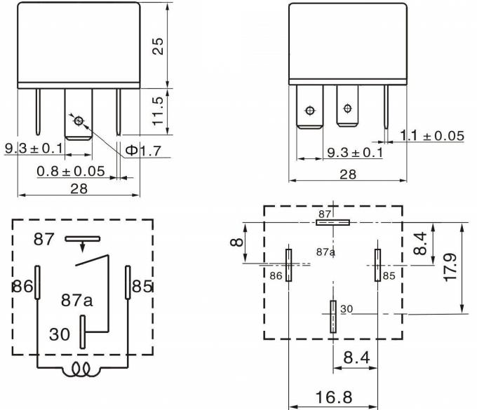 Transparent Cover 4 Pins 40 Amp Waterproof Relay 12V/24V With Extra Wires No Led Relay 10