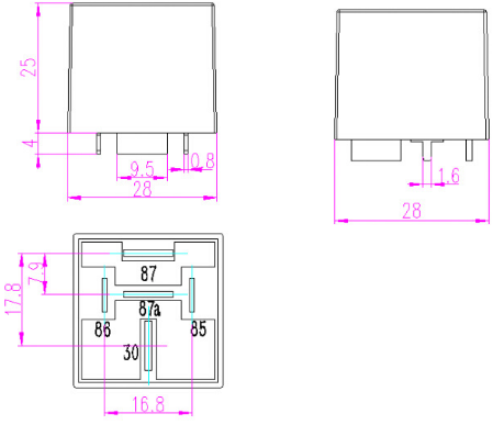 Pcb Waterproof  Optronics 40a Relay For Automotive Applications 12V DC car air conditioner relay 2