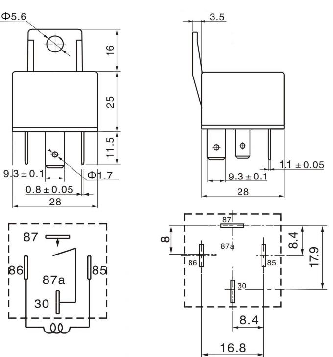 MR400709 Mirote 4pins 12v / 24V 30Amp 40amp automotive relay with metal sheet 0K9A0-67-740 K901-18-811 13