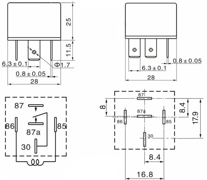 Generic 24v 80 Amp Automotive Relay , 4 Prong Relay With Metal Sheet Led Light 8
