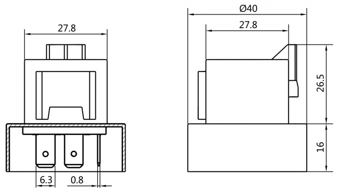 Automotive 12v 40a 5 Pin European Peugeot 405 relay 9458628780 4